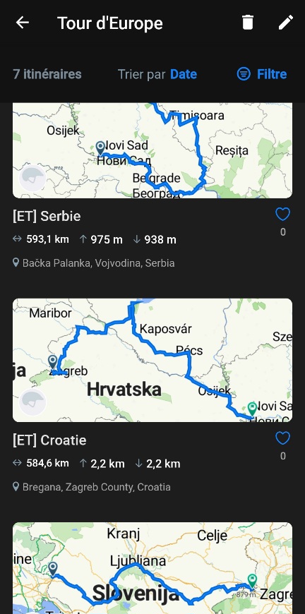 Routes planned on bikemap